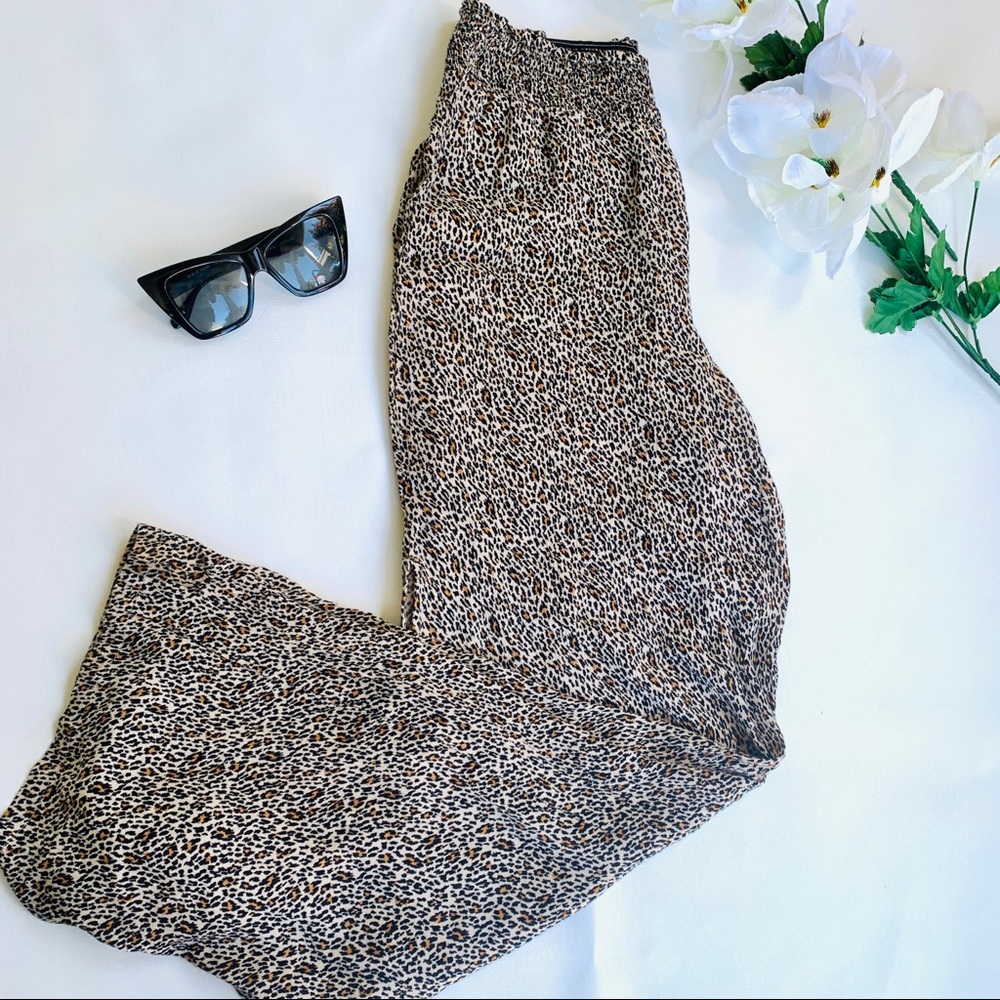 VANILLA STAR Palazzo Pants leopard print